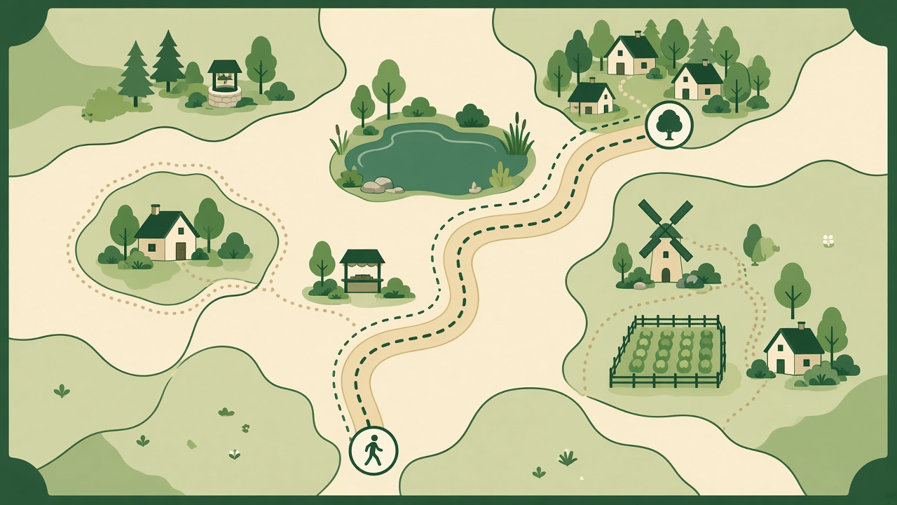 Map route illustration for the HTML site map page
