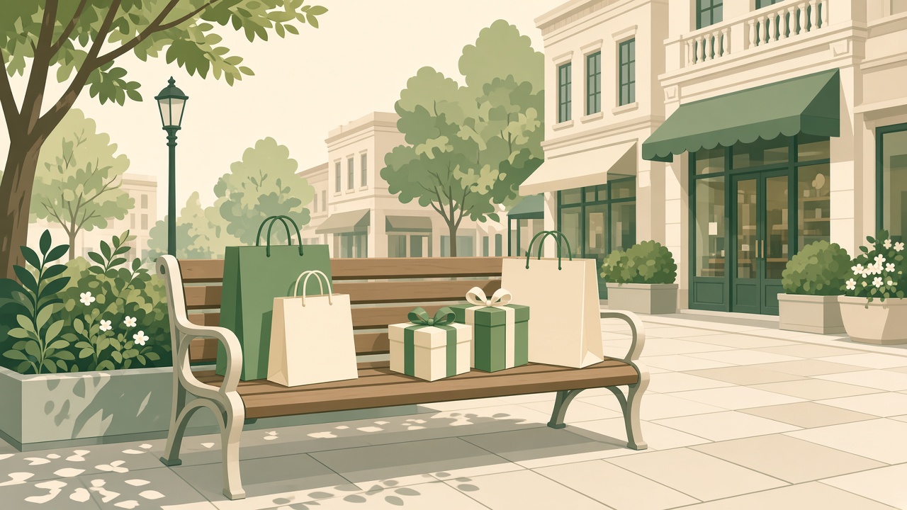 Shopping bags illustration for brand-led visit planning